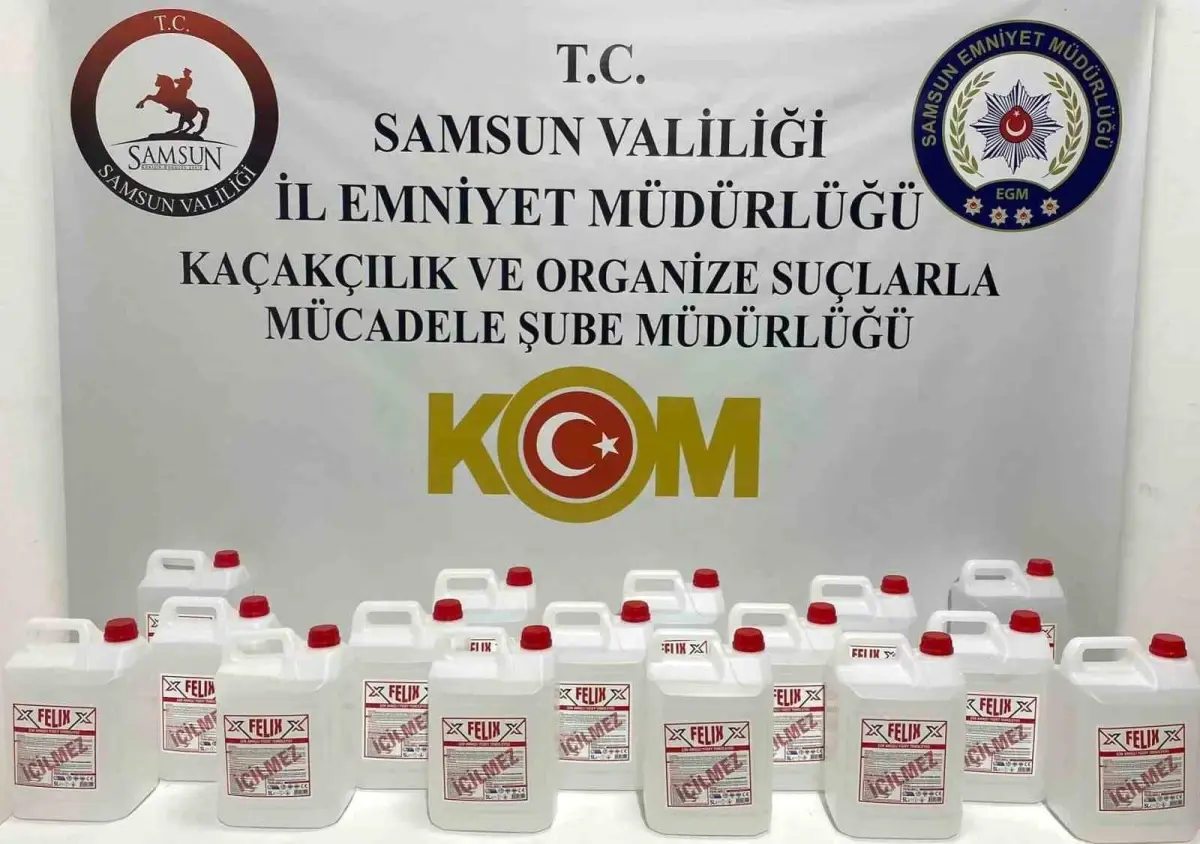 Samsun’da 80 Litre Kaçak Etil Alkol Ele Geçirildi
